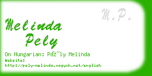 melinda pely business card